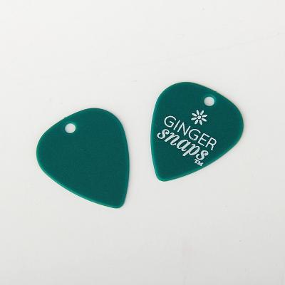 China Green Small Plastic Hooks Customized Logo Printing Plastic Guitar Pick for sale