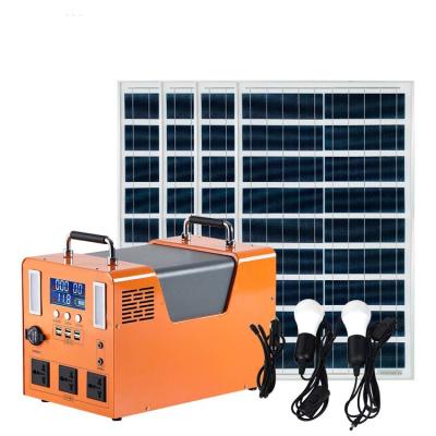 China 1200W Solar Portable Power Station 110V/220V AC Portable Engergy with USB Lithium Battery Solar Generator for sale