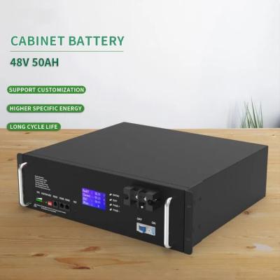 China Lifepo4 Cabinet Battery 48V 2.4KWH 50AH Warehouse Lithium Ion Battery Pack for sale
