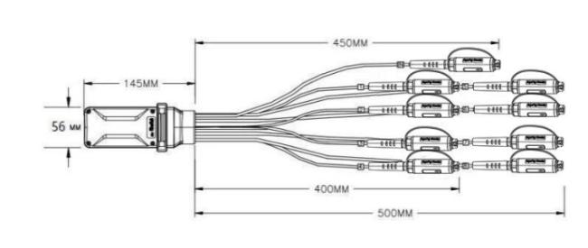 Technical drawing of Mini FiberHub Closure
