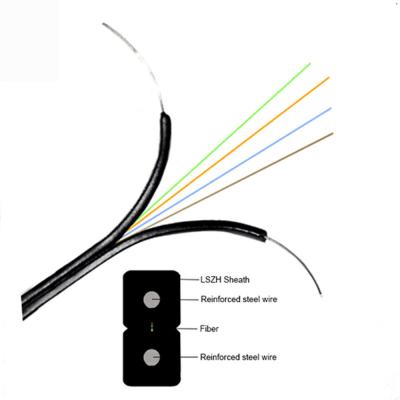 China 4 Hillo 2 Hillo 1 Hillo GJXH GJXFH White Black Flat FTTH Drop Wire Indoor FTTH Drop Cable for sale