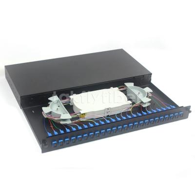 China Fixed Rack Mounted 24 Port SC Fiber Optic Patch Panel Installed For FTTH FTTX for sale