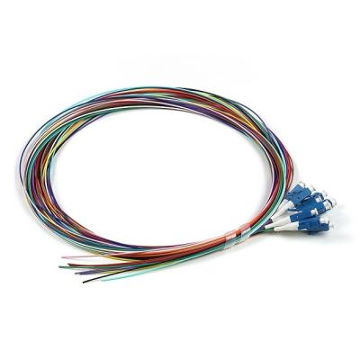 China LC UPC 12 Color Fiber Optic Pigtail Simplex OS2 G652D G657A1 G657A2 for sale