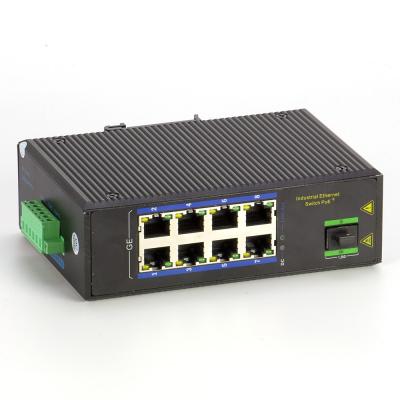 China IP40 1000Mbps SFP Industrial PoE Switch 10/100/1000M 8 Port for sale