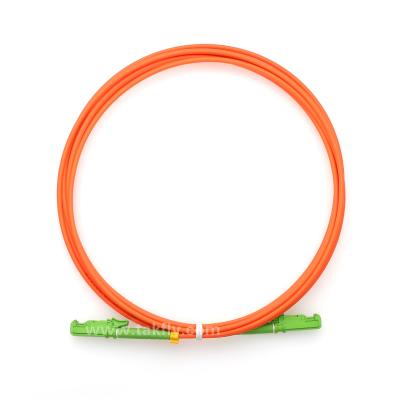 China E2000 APC Fiber Optic Cable Green Connector Multimode Fiber Cable Patch Cord for sale