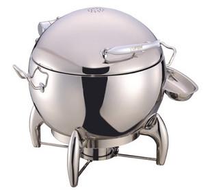 China Round Soup Station Stainless Steel Kitchenware With 11.0L Bucket for sale