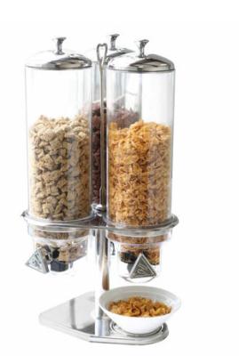China Triple Oat Cereal Dispenser With Stainless Steel Seat , Three Food Division Machine for sale