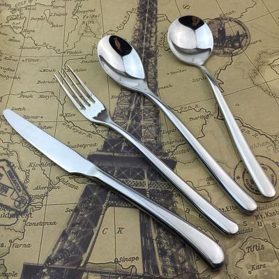 China Silver Stainless Steel Cookwares Dinner Knife Dinner Fork Dinner Soup spoon for sale