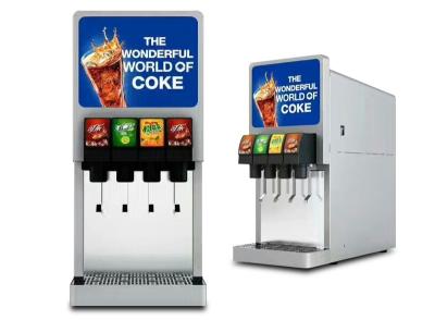 China Automatic Coke Machine 4 Dispenser Valves Snack Bar Pepsi Sprite Cola Maker for sale