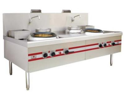 China 2 Burner Range Commercial Gas Stove For Home Chinese Big Wok Type for sale