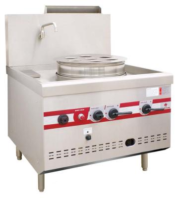 China Gas Steaming Stove Commercial Single Dim Sum Steamer 950 x 1050 x (810+450)mm for sale