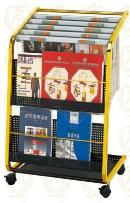 China Stainless Steel Information Newspaper Rack With Copper Plated , 650x400x900mm for sale