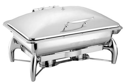 China Stainless Steel Chafing Dish Hydraulic Lid 9.0Ltr Food Pan Buffet Cookwares Electric or Sterno Heat Source for sale