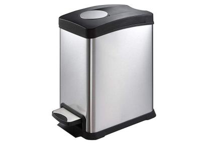 China EKO Room Service Equipments Mute Trash Pedal Food Waste Bin with Inner Plastic Removal Recycle Bucket 812Ltr 24Ltr for sale