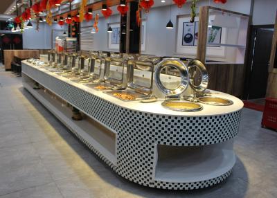 China Buffet caliente cabido estaciones de la exhibición del plato de frotamiento del buffet del equipo del restaurante en venta