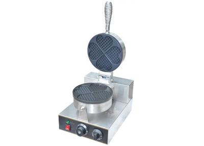 China Heart-Shaped Single Head Waffle Baker Snack Bar Equipment Waffle Maker Machine 220V 1300W for sale