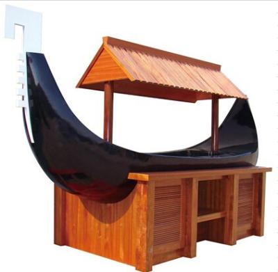 中国 ボートは商業ビュッフェ装置のマホガニーのなされた冷やされていた寿司のビュッフェのカウンターを形づけました 販売のため