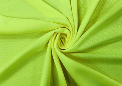 China 140GSM Birds Eye Mesh Fabric / 100% Polyester Fluorescent Mesh Fabric Yellow for sale