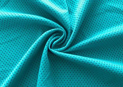 China 140GSM 93% Polyester Butterfly Mesh Fabric For Sports Wear Lining Turquoise Blue for sale