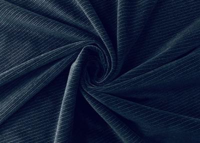 China Black stripes Micro Velvet Fabric / 240GSM 100 Polyester Material 150cm for sale