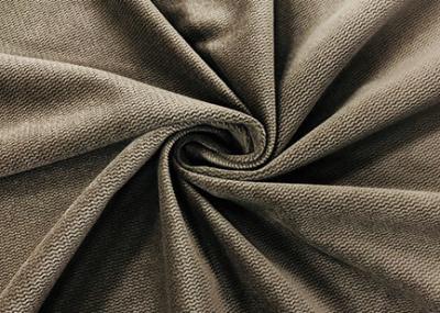China 240GSM Microfiber Velvet Fabric 100% Polyester Burnt Out Wavy Grain Olive Brown for sale