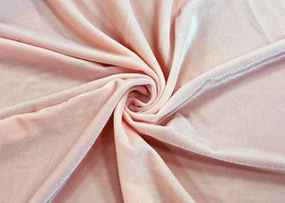 China Stretchy Micro Velvet Fabric / Misty Rose Outdoor Velvet Fabric 160cm Width for sale