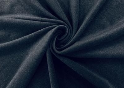 China Dark Green Brushed Knit Fabric / 85% Polyester Warp Knitting Fabric 230GSM Stretchy for sale