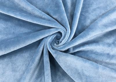 China color azul hecho punto deformación suave 100% del poliéster de la tela del juguete de la felpa 210GSM en venta