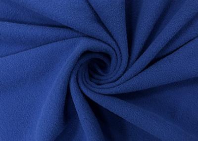 China 205GSM Brushed Knit Fabric / Super Soft Blue Polyester Fabric 160cm Width for sale