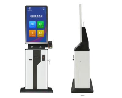 China Self Ordering Payment Touchscreen Information Kiosk Hotel Check In for sale
