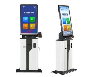 China Lector de NFC Autocomprobación en quiosco Ticket Pantalla táctil Lcd Cuadrado Autopedido Quiosco en venta
