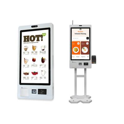 Chine Impression de factures de 27 pouces QR code scanner cafétéria commander kiosque logo personnalisé à vendre