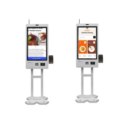 China Scan Code Touch Screen Computer Kiosk Machine Restaurant Standing Touch Screen Kiosk for sale
