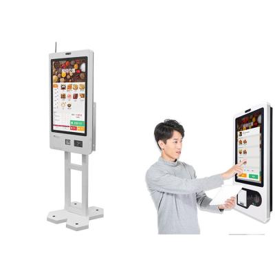 China Checkout Self Service Reception Kiosk Fast Food Kiosk 24 Inch Capacitive Order For Cinema for sale