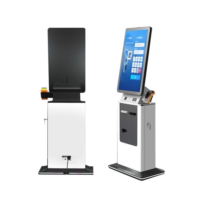 Alternative view of the self-service kiosk in a commercial setting