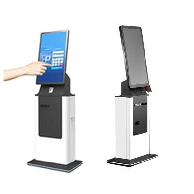 China Floor stand touch screen hotel automatic payment terminal kiosk cash check in self-service terminal kiosk for sale