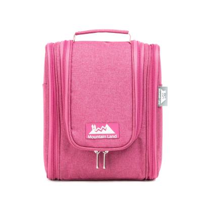 China Handle Large Capacity Travel Cosmetic Bag Fashionable PU Leather Makeup Bag for sale