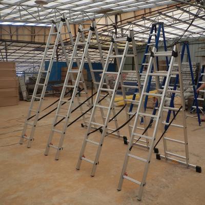 China Mutifunctional Aluminum Step Ladder Extention Combination Aluminum Ladder for sale