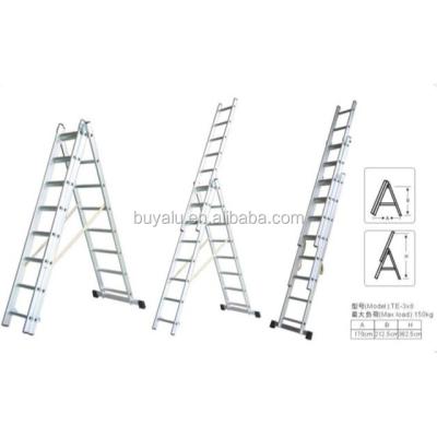 China Natural Silver Anodized Aluminum Materrial Ladders Household Step Ladder for sale