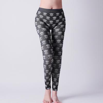 China Push up skinny  leggings for Jogger lady, body shaper , black with grey pattern design   Xll010 for sale