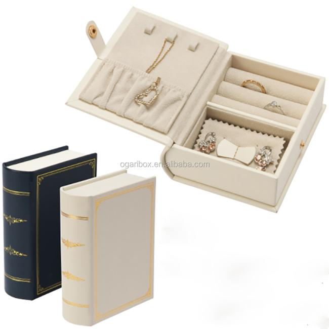 New Design Portable Travel Book Shape Jewelry Packaging Box