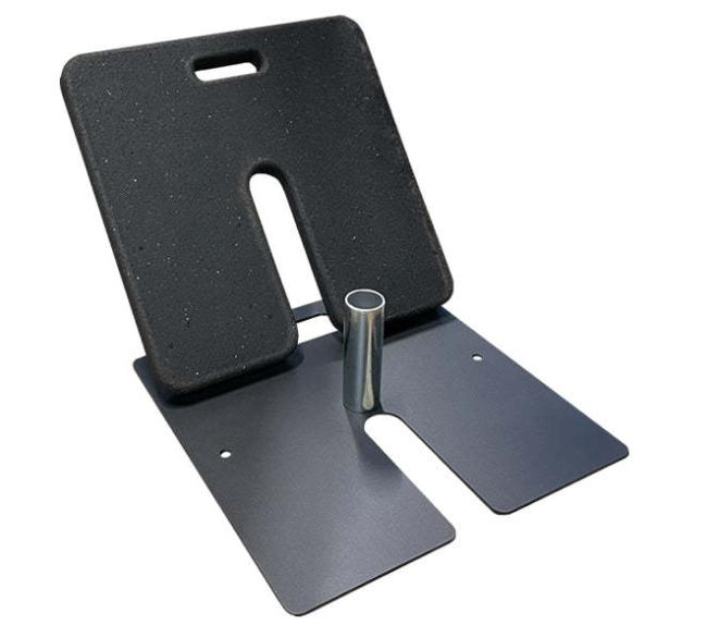Rubber base weight in use