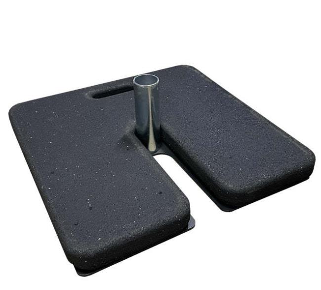 Rubber base weight structure