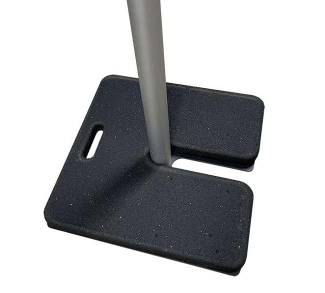 Rubber base weight close-up