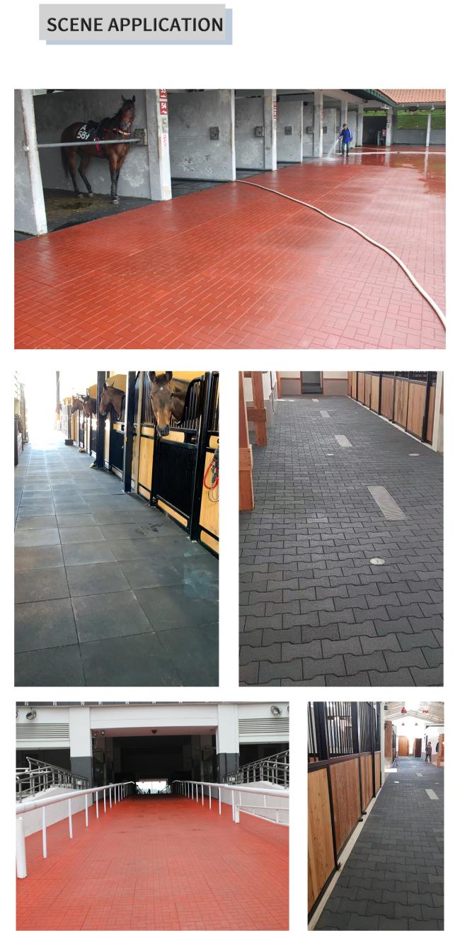 Rubber flooring installation example