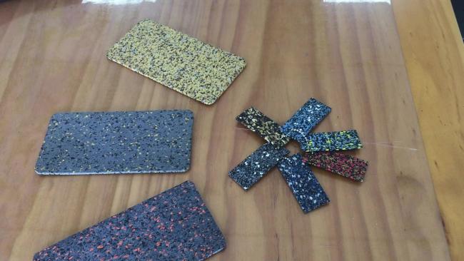 Close-up of EPDM rubber flooring texture