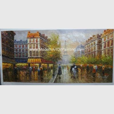 China Paris Street Scene Canvas Painting Customized Size Color For Neo-Classic Style for sale
