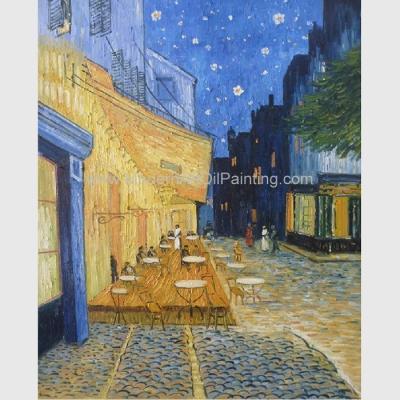 China Van Gogh Cafe Terrace At Night , Countryside Van Gogh Canvas Reproductions for sale