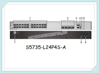 China Interruptores de red de Huawei S5735-L24P4S-A 24 ayudas del puerto del gigabit todo el puerto del enlace descendente de GE en venta