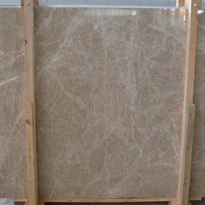 China Custom Size Spain Light Emperador Marble Slab , Wall Marble Tile for sale